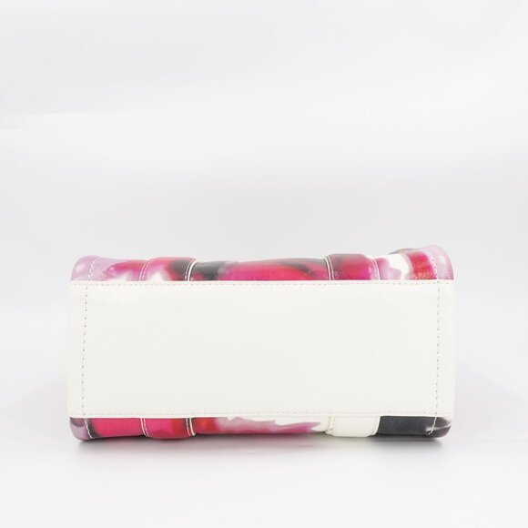 Marc Jacobs Future Floral Small Leather Tote Bag White Multi - Picture 15 of 16